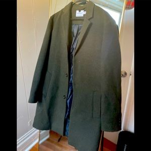 Green wool peacoat